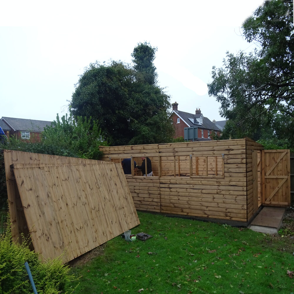 Shed erection in progress